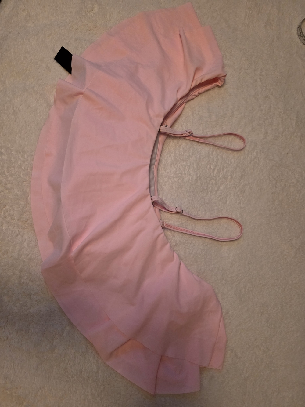 Tempt Me Pink Ruffle Bandeau Bikini Top – Strapless Swim Top XL